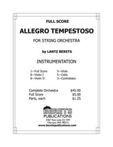 Allegro Tempestoso Orchestra sheet music cover